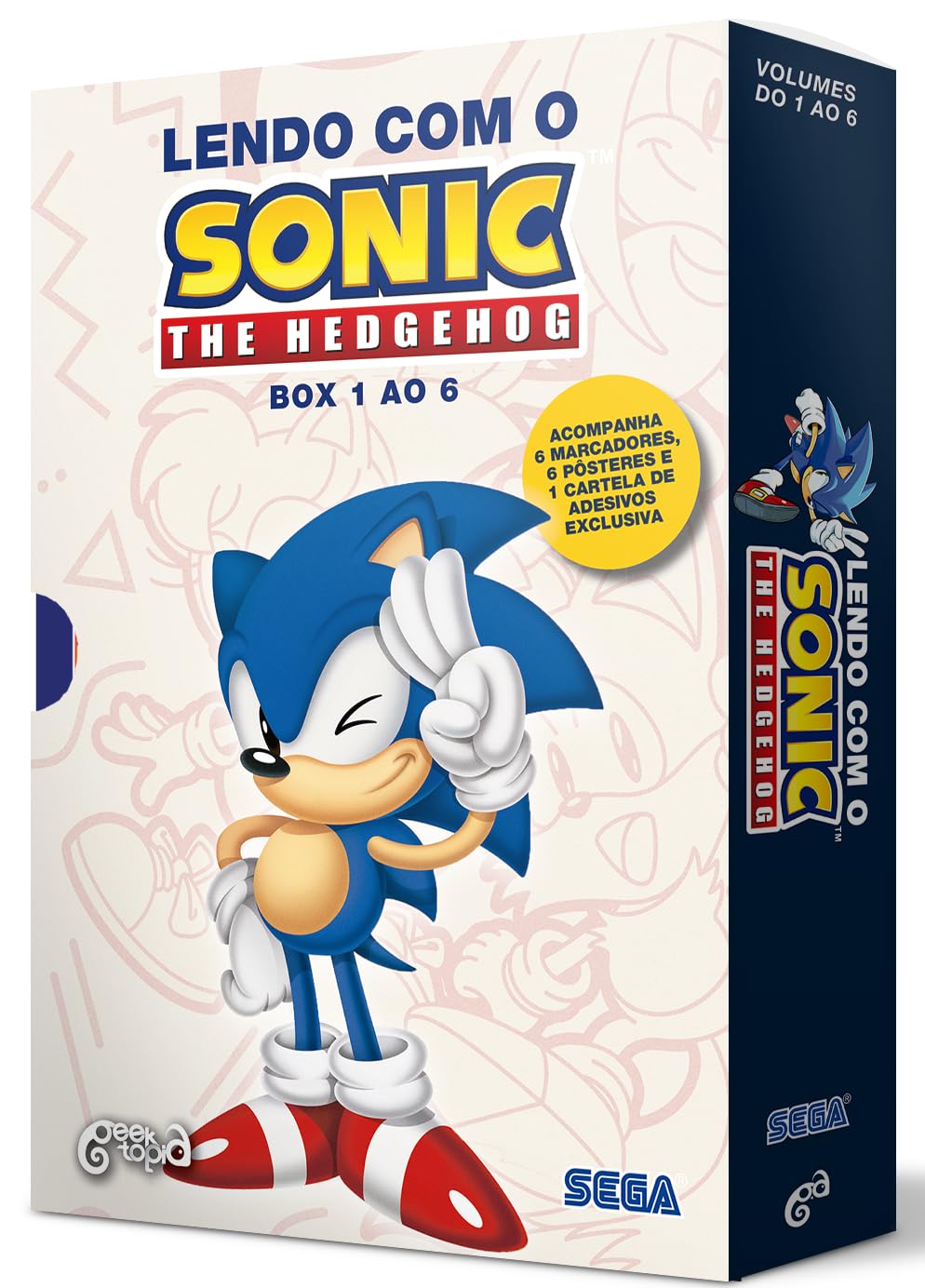 BOX: LENDO COM O SONIC – THE HEDGEHOG (vol. 1 ao 6): • Acompanha